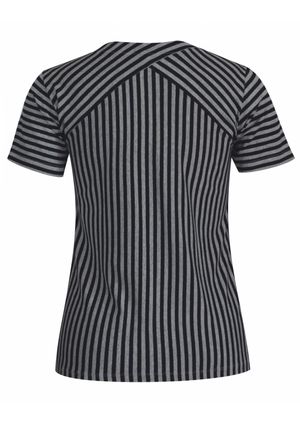 Blusa Pau a Pique Listrada Azul Marinho