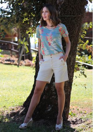 Shorts Pau a Pique Básico Cru