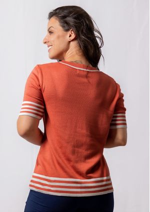 Blusa m/c Pau a Pique Modal Goiaba