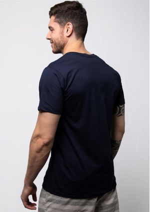 Camiseta Pau a Pique Masculina Azul Marinho