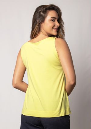 Regata Pau a Pique Básica Amarelo
