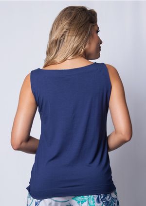 Regata Pau a Pique Básica Azul Marinho