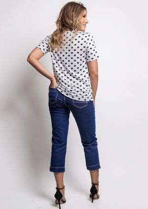 Calça Jeans Pau a Pique Corsário Básica Azul