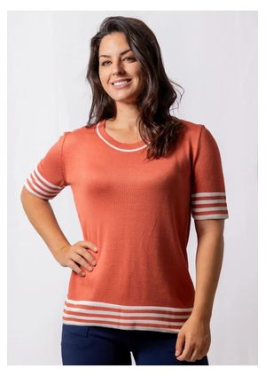 Blusa m/c Pau a Pique Modal Goiaba