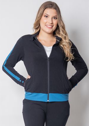 Casaco Pau a Pique Básico Moletinho Preto