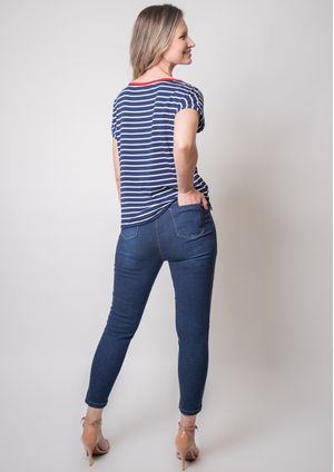 Calça Pau a Pique Jeans Cigarrete Básica