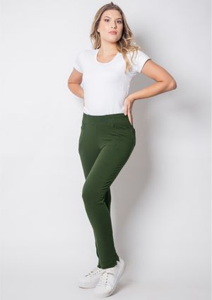 Calça Pau a Pique Moletinho Verde Musgo