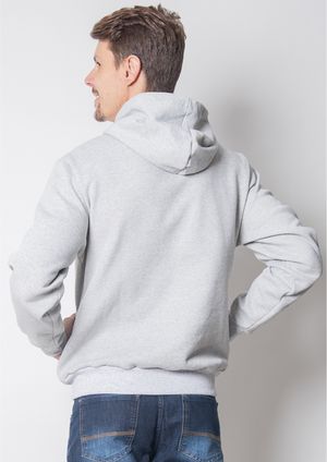 Blusa Pau a Pique Moletom Capuz Cinza