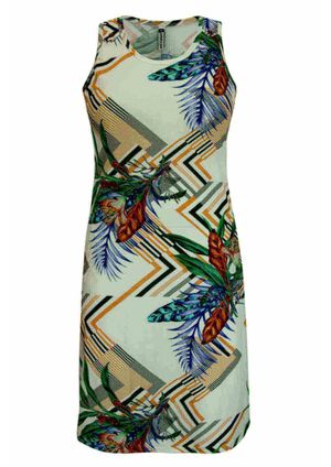 Vestido  Pau a Pique Estampado Off White