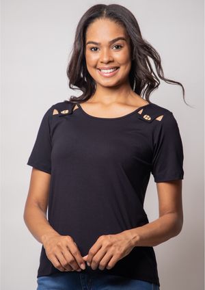 Blusa Pau a Pique Básica Preto