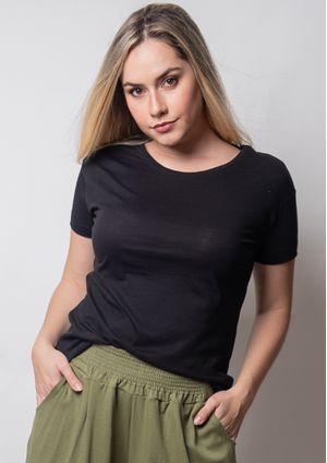 T-shirt Pau a Pique Básica Preto