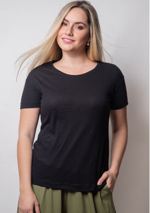 T-shirt Pau a Pique Básica Preto