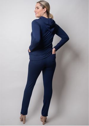 Calça Básica Pau a Pique Moletinho Azul Marinho