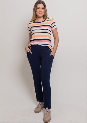 Calça Pau a Pique Básica Azul Marinho