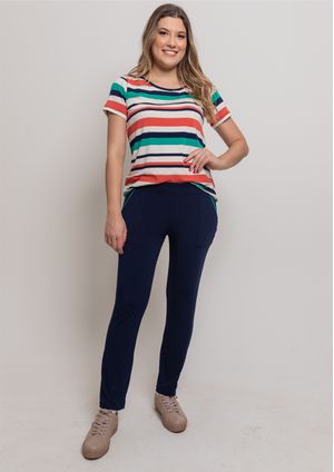 Calça Pau a Pique Básica Azul Marinho