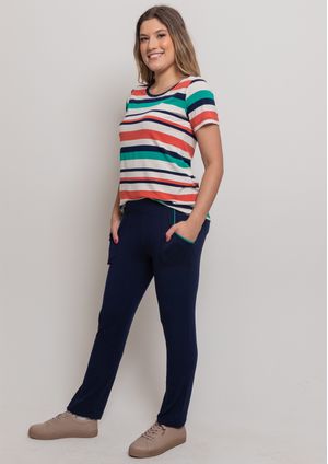 Calça Pau a Pique Básica Azul Marinho