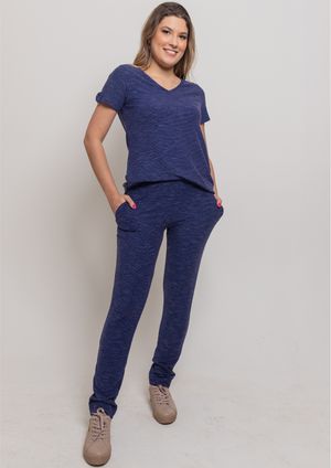 Calça Pau a Pique Básica Azul Marinho