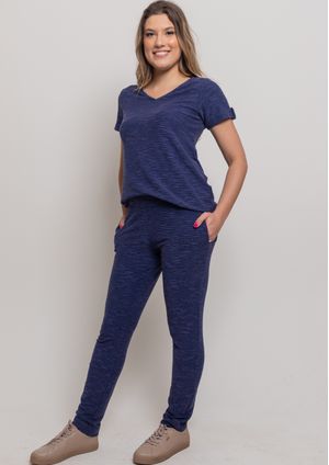 Calça Pau a Pique Básica Azul Marinho