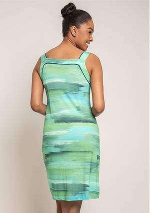 Vestido Pau a Pique Estampado Verde