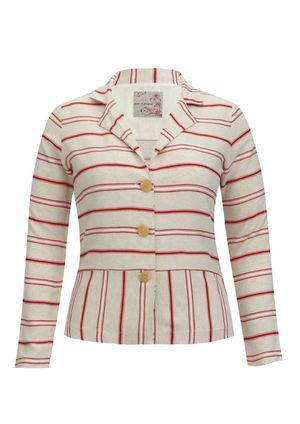 Blazer m/l Pau a Pique Listrado Vermelho