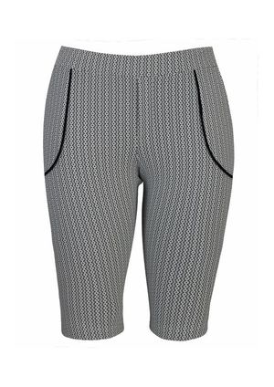Bermuda Pau a Pique Jacquard Estampado Branco