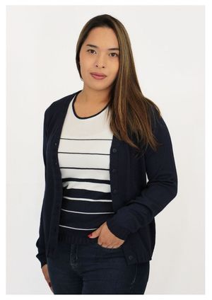 Twin Set 2pçs Pau a Pique Básico Modal Azul Marinho