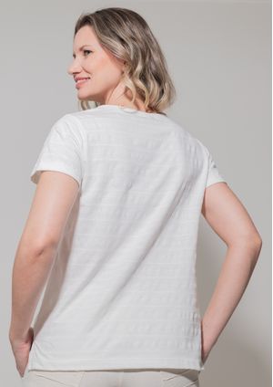 Blusa Pau a Pique Básica Off White