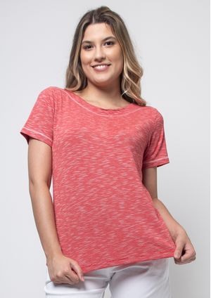 Blusa Pau a Pique Mescla Vermelho