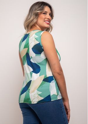 Regata Pau a Pique Estampada Verde