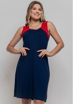 Vestido Pau a Pique Regata Azul Marinho