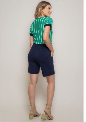 Shorts Pau a Pique Viscolycra Azul Marinho