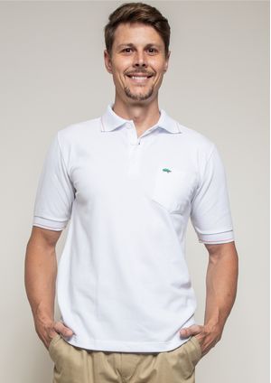 Camisa Pau a Pique Polo Piquet Branco