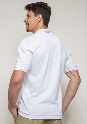 Camisa Pau a Pique Polo Piquet Branco