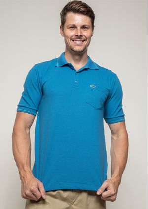 Camisa Pau a Pique Polo Piquet Azul