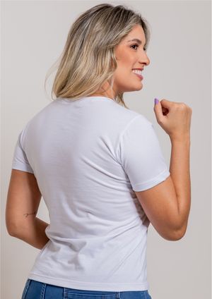 Baby Look Pau a Pique Básica Branco