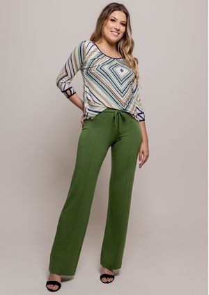 Calça Pau a Pique Moletinho Básica Verde