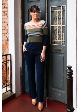 Calça Pau a Pique Básica Moletinho Azul Marinho