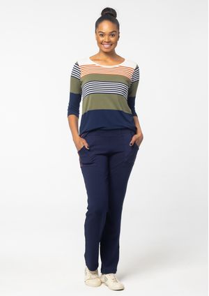 Calça Pau a Pique Básica Moletinho Azul Marinho