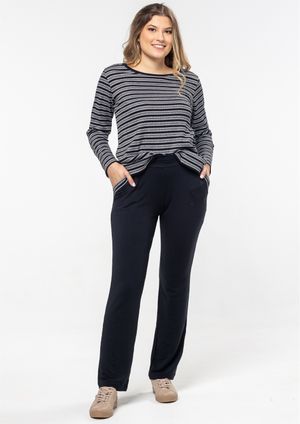 Calça Básica Pau a Pique Moletinho Preto