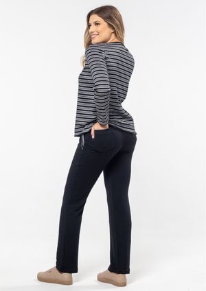 Calça Básica Pau a Pique Moletinho Preto