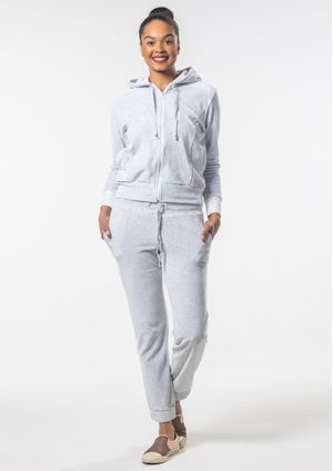 Calça Pau a Pique Plush Básica Cinza Mescla