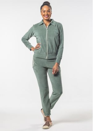 Calça Pau a Pique Plush Básica Verde