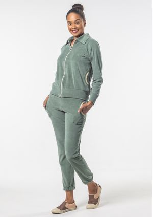 Calça Pau a Pique Plush Básica Verde