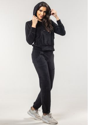 Calça Pau a Pique Plush Básica Preto