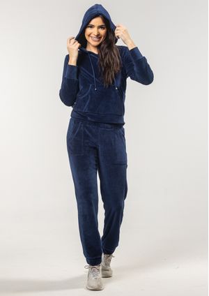 Calça Plush Pau a Pique Básica Azul Marinho