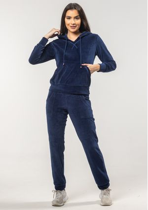 Calça Plush Pau a Pique Básica Azul Marinho