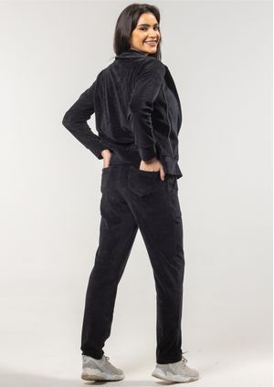 Calça Pau a Pique Plush Básica Preto