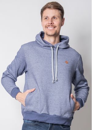 Blusa Pau a Pique Moletom Capuz Azul