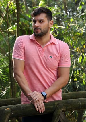 Camisa Polo Pau a Pique Piquet Rosa