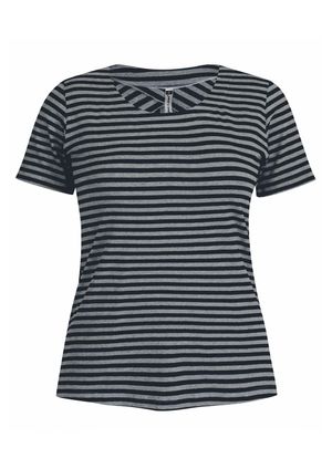 Blusa Pau a Pique Listrada Azul Marinho